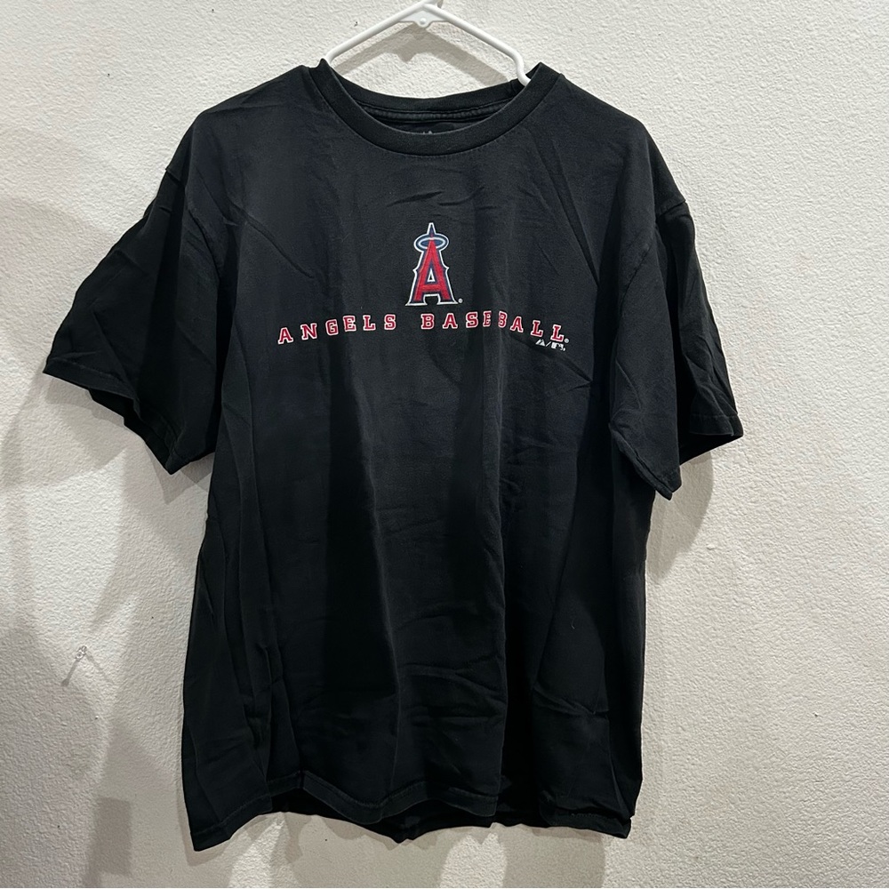 Angels Baseball Black T-Shirt